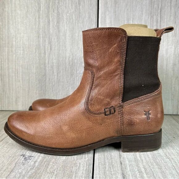 Frye Molly Gore Short Whiskey Leather Bootie Ankle Boot Shoe Women Size 6 B - Picture 3 of 11